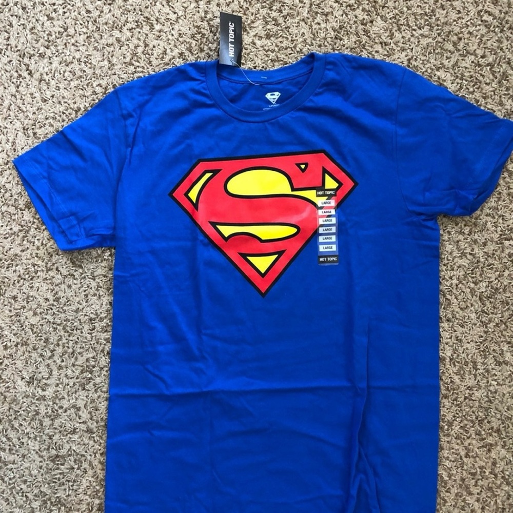 New Men’s Superman Logo Blue T-Shirt size medium